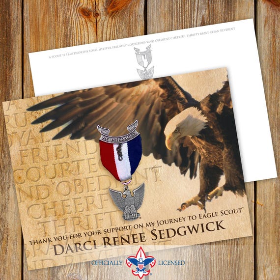Postcard, Eagle Scout Postcard, Eagle Scout, Customized, Court of Honor, BSA0213