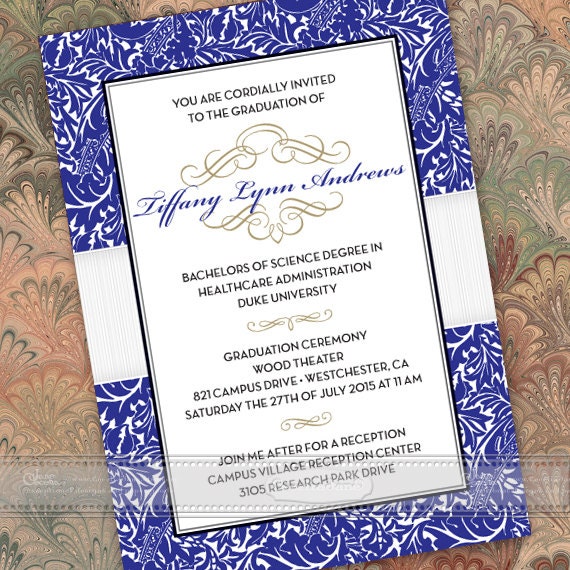 Graduation Invitations Graduation Party Invitations Royal Etsy