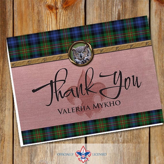 Note Cards, Wood Badge, Owl, MacLaren, Customized, BSA2102owl
