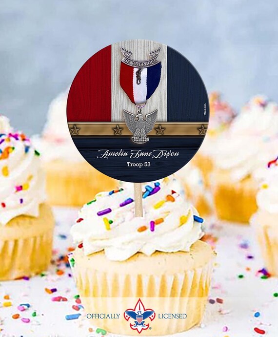 Character cupcake toppers, Court of Honor, custom cupcake toppers, BSA0914