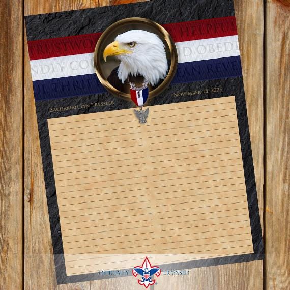 Sign-In Sheet, Eagle Scout Court of Honor, Customized, Court of Honor, BSA, BSA0305