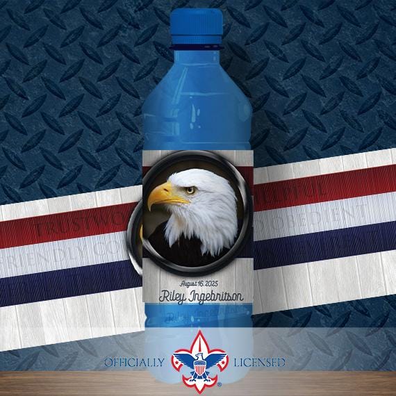 Water Bottle Wrapper, Eagle Court of Honor, Customized, BSA, BSA0706
