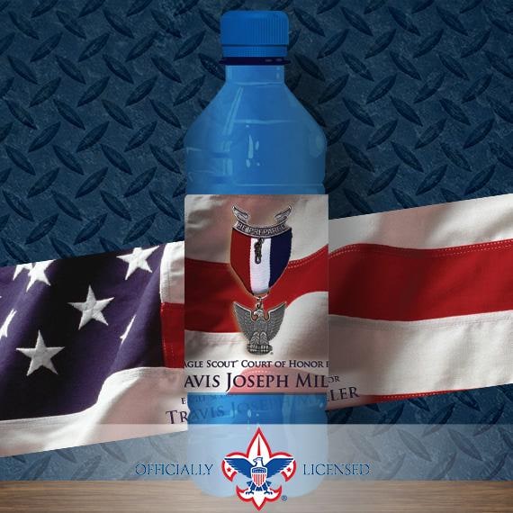 Water Bottle Wrapper, Eagle Court of Honor, Customized, BSA, BSA0806