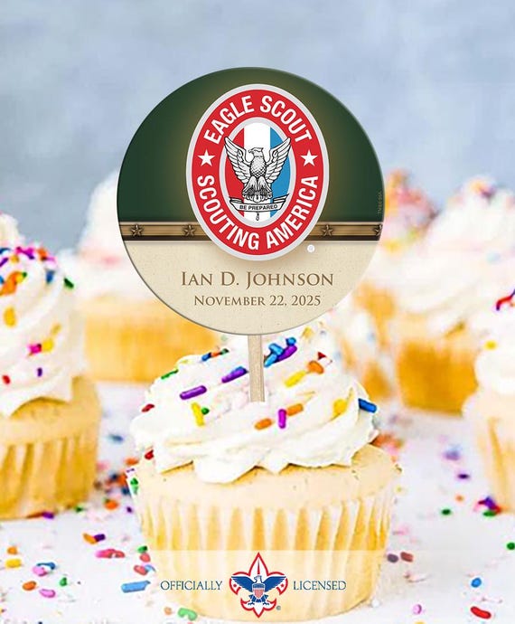 MeritsofScouting Eagle Scout Merit cupcake toppers, Court of Honor, custom cupcake toppers, BSA1314