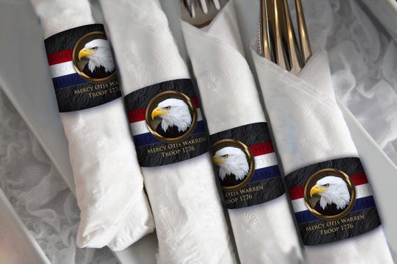 Courageous Napkin Ring, Customized, Eagle Scout Court of Honor, BS0315B