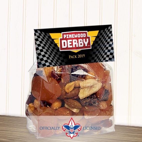 Pinewood Derby Cub Scout Gift bag topper, Customized, Snack Bucket, BSA4111