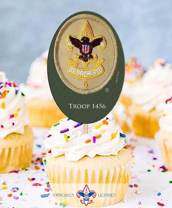 Scout Star Rank cupcake toppers, custom cupcake toppers, BSA3414
