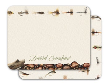 thank you cards, fly fishing notecards, fly fishing thank you cards, fly fisherman gift, fathers day gift, outdoors cards, NS181