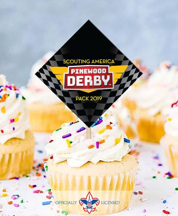 Pinewood Derby cupcake toppers, Pack Meeting cupcake toppers, custom cupcake toppers, BSA4114