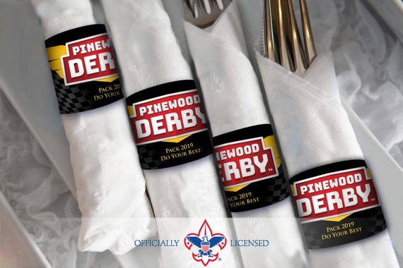 Pinewood Derby Napkin Ring, Cub Scout Napkin Ring, Customized, BSA4115