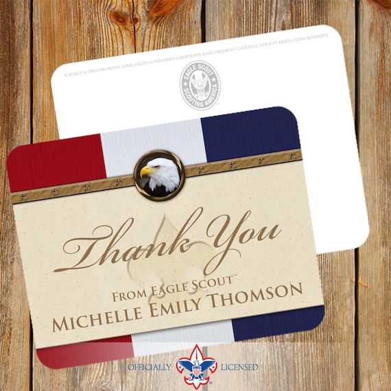 Thank You Cards, Eagle Scout, Customized, Court of Honor, BSA0412