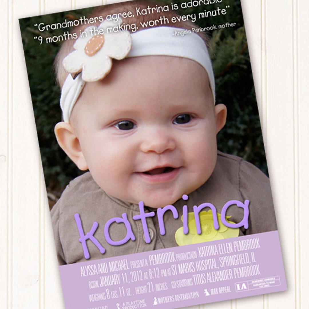 Movie Poster Birthday Party Movie Poster Baby Shower Etsy