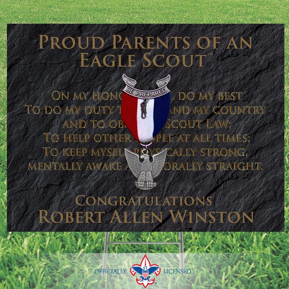 Scout Yard Sign, BSA Yard Sign, Eagle Scout, customized, BSA0123