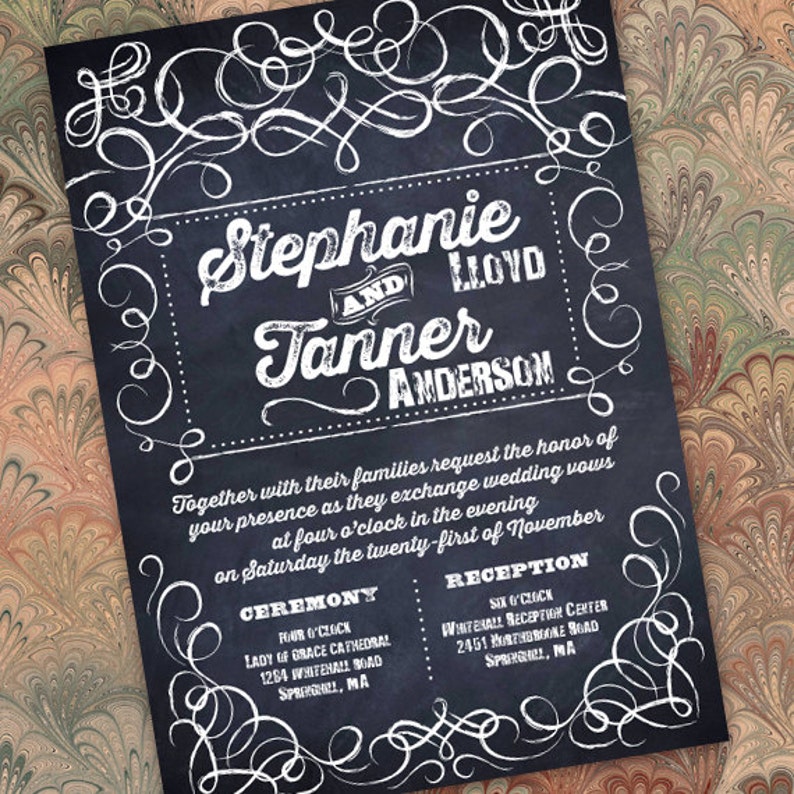 wedding package chalkboard bridal shower invitations wedding package wedding invitations chalkboard wedding invitations IN216