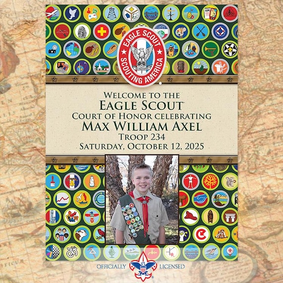 MeritsofScouting Eagle Scout Welcome poster 18"x24" BSA1321A