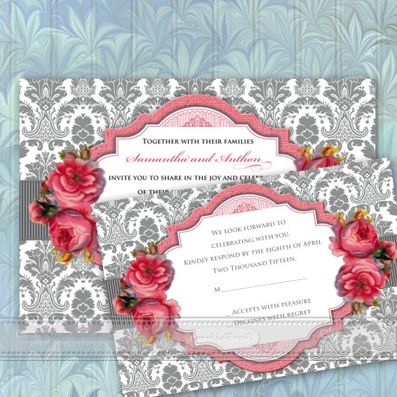 wedding invitations, rose wedding invitations, rose bridal shower invitations, baby shower invitations, wedding package, IN360
