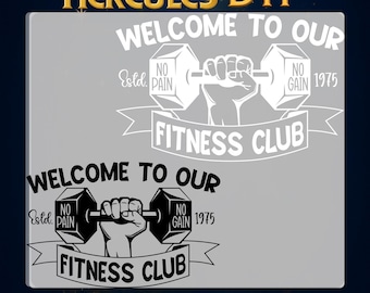 Welcome To Our Fitness Club Hot Peel DTF,Motivational GYM Shirt DTF Ready to Press,Gym Shirt Iron on Design,No Pain No Gain Print on Demand