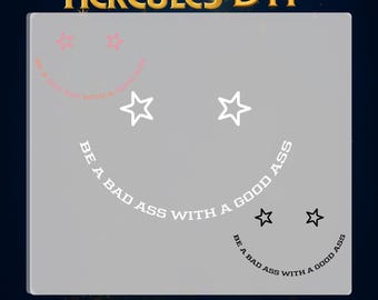 Be A Bad Ass With A Good Ass DTF Ready to Press,Wellness DTF Transfer,GYM Trainer Shirt Design,Funny Cute Fitness Quote Star Print on Demand