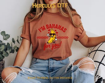 Funny Casanova Banana Ready to Press,I’m Bananas For You DTF Transfer Design,Cute Meme Iron On Print,Funny Chef Gift Idea Heat Transfer