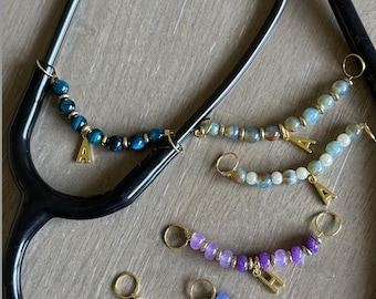 Custom Stethoscope Name Charms -- Personalized Medical ID Gift for Healthcare Workers