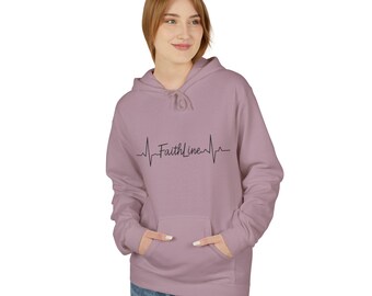 Faith Line Hoodie | Heartbeat Script Pullover