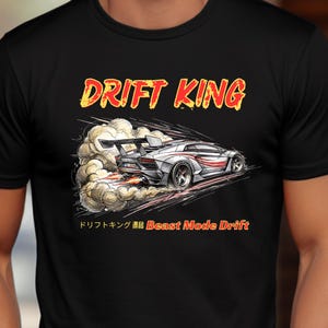 JDM Drift King Shirt, Hand Drawn Style Car Racing T-Shirt, Drifting Lover Gift, Mechanic