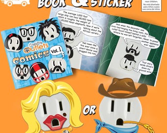 Book of comics and limited edition sticker