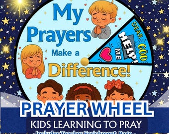 Prayer Wheel Craft for Kids • Christian Prayer Activity • Sunday School Printable Tool