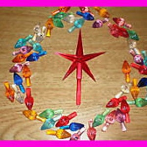 25  and STAR  Ceramic Christmas Tree Lights Light