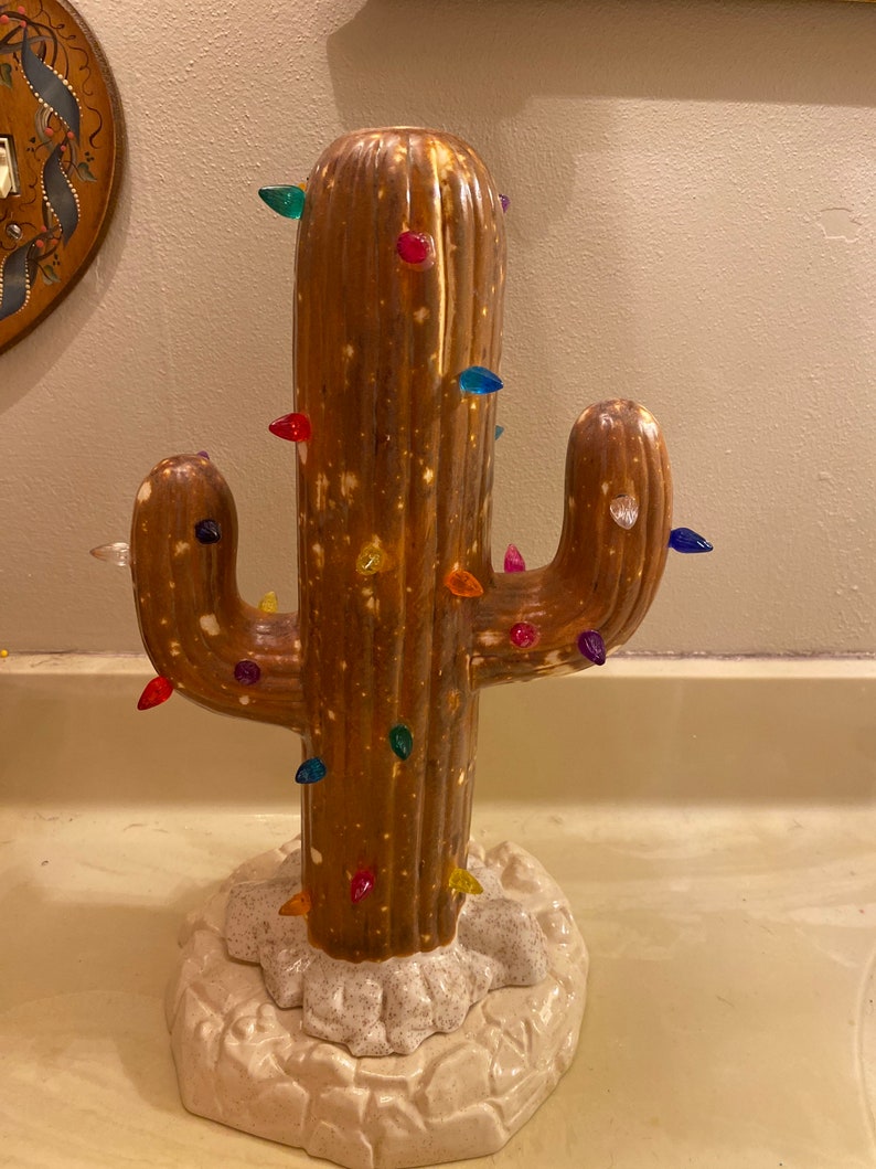 18 Light up Ceramic Christmas Tree Cactus Etsy