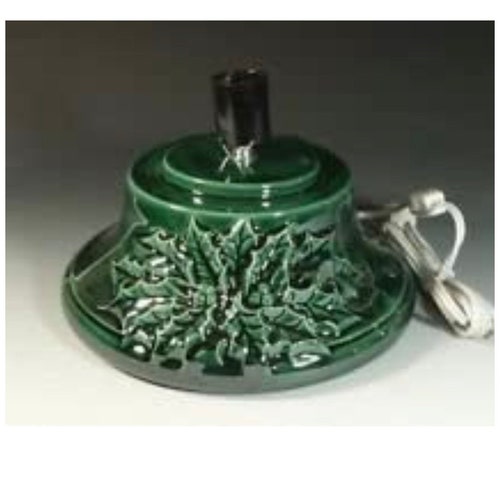 Small Ceramic Christmas Tree Base Base With Bulb Installed Etsy