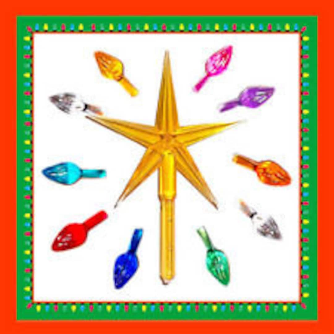 25 and STAR Ceramic Christmas Tree Lights Light Etsy