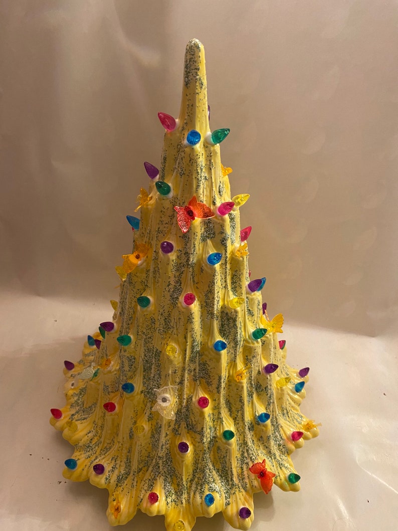 Easter lava tree light up ceramic tree Etsy