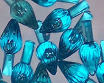 100 med  light blue  Ceramic Christmas tree lights.