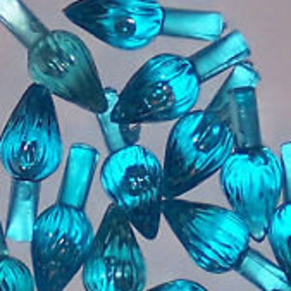 Blue Ceramic Christmas Tree With Lights Etsy