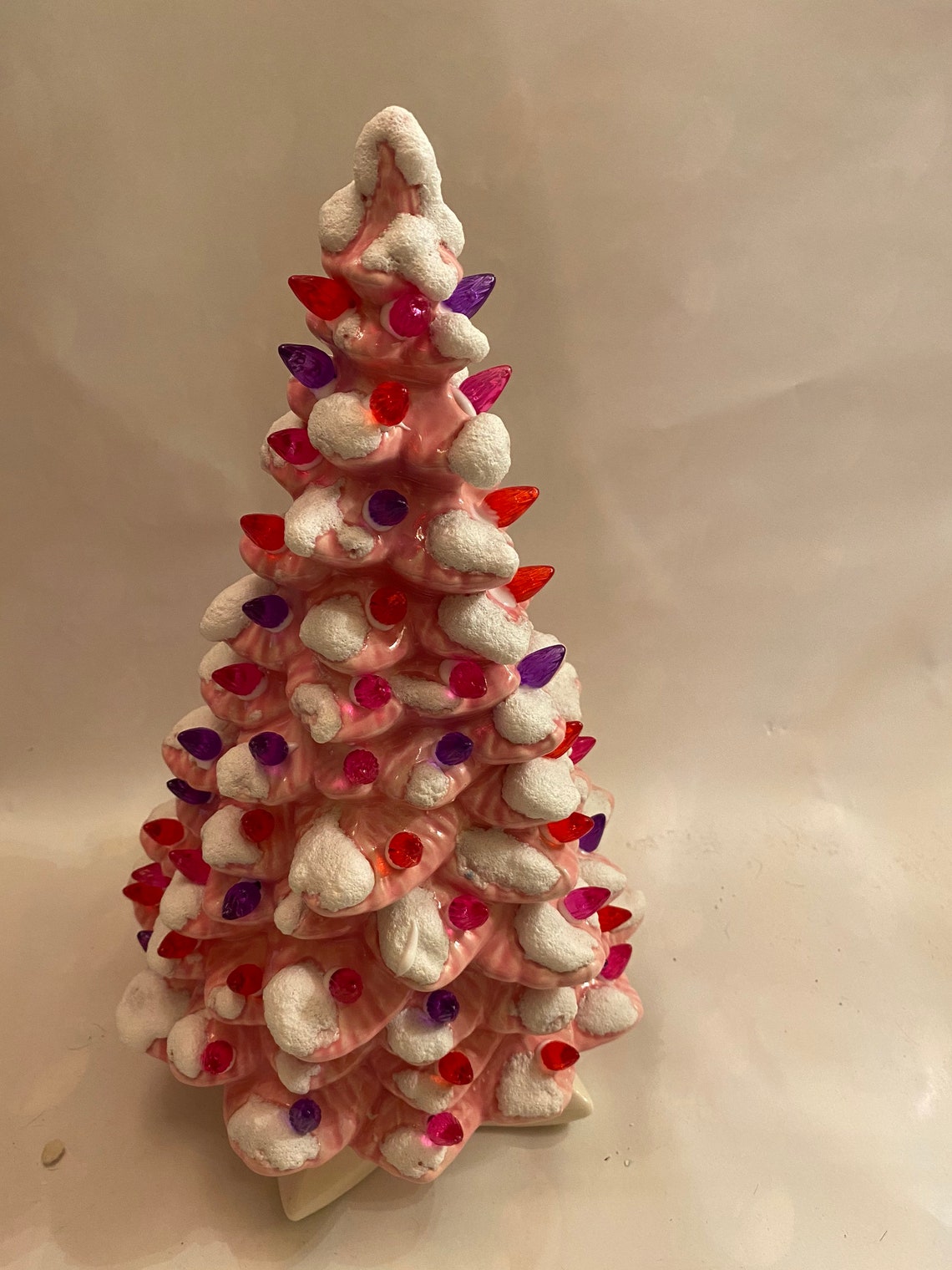 14 valentine color light up ceramic Christmas tree Etsy