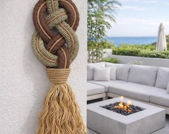 Macrame Wall Hanging - Wall Decor - Macrame Knot - Nautical Macramé Knot - Macrame Barrel Knotting