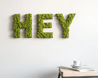 Custom 3D Moss Logo Sign, Eco Friendly Office Decor, Sign