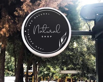 Custom Round LED Lightbox Sign | Double-Sided Waterproof Store Sign