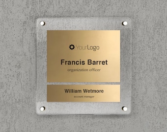 Custom Name Plate Sign - Office Wall Plaque - Personalized Business Sign