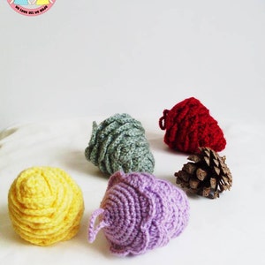 PATTERN : Colorful Pine Cone for Decoration amigurumi tutorials image 4