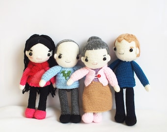 AMIGURUMI PATTERN : Gemini & Neo Couple doll (Young and Old version)