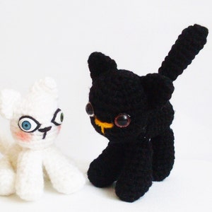 AMIGURUMI PATTERN : White and Black Kitty