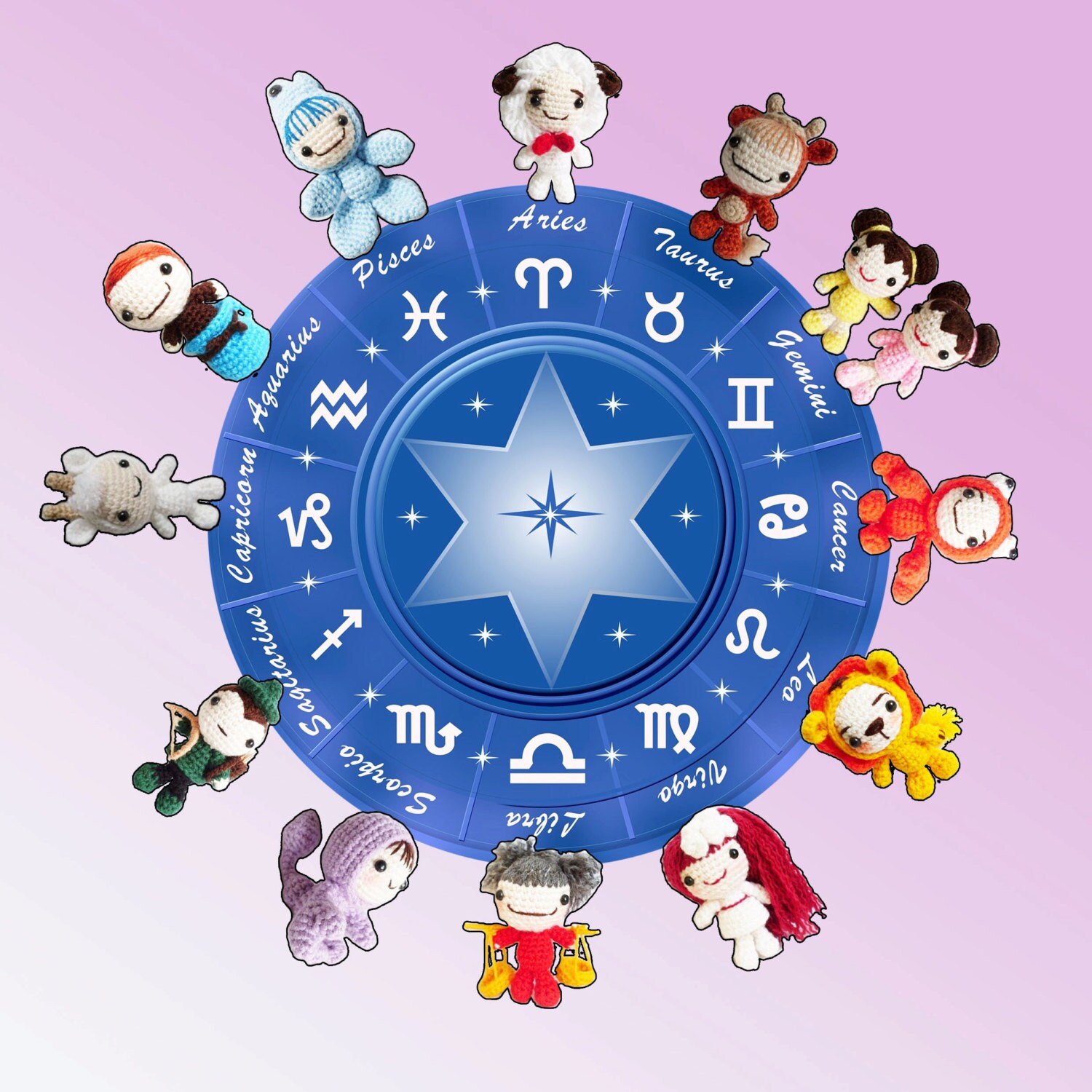 AMIGURUMI PATTERN the Cutiest Signs of Zodiac Collection Etsy
