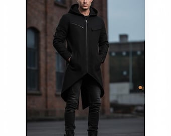 Trident Trenchcoat ( Avant Garde Mens Coat With Hood ) - Etsy