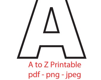 Alfabet hoofdletters van A tot Z: afdrukbaar | Omtrekletters | Leeractiviteiten