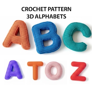 Alphabet Häkelanleitung, 3D Amigurumi Buchstaben (PDF Download)