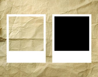 Retro polaroid frame clipart | Scrapbooking en cricut (svg, png)
