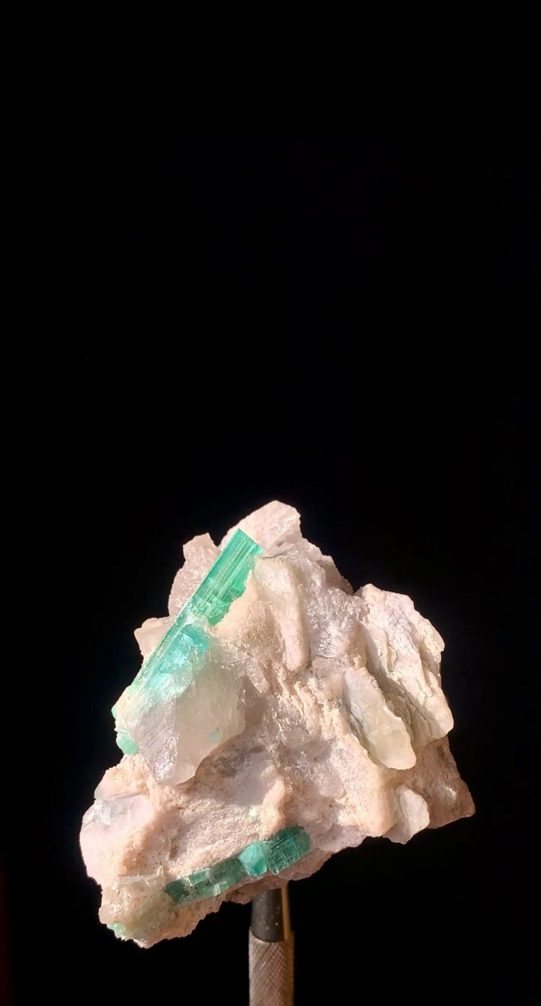 Natural Tourmaline Crystal Embedded in Quartz and Mica Specimen - Etsy