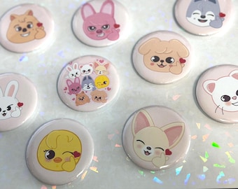 Botones de 2,25” inspirados en Skzoo Love